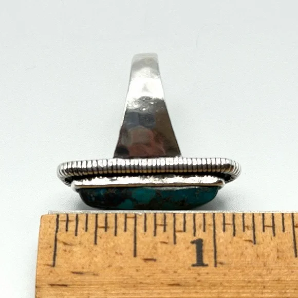 Vintage Silpada 925 Sterling Silver Auth Turquoise Ring |Size 7 | R3482 “Ripple” - Picture 12 of 16